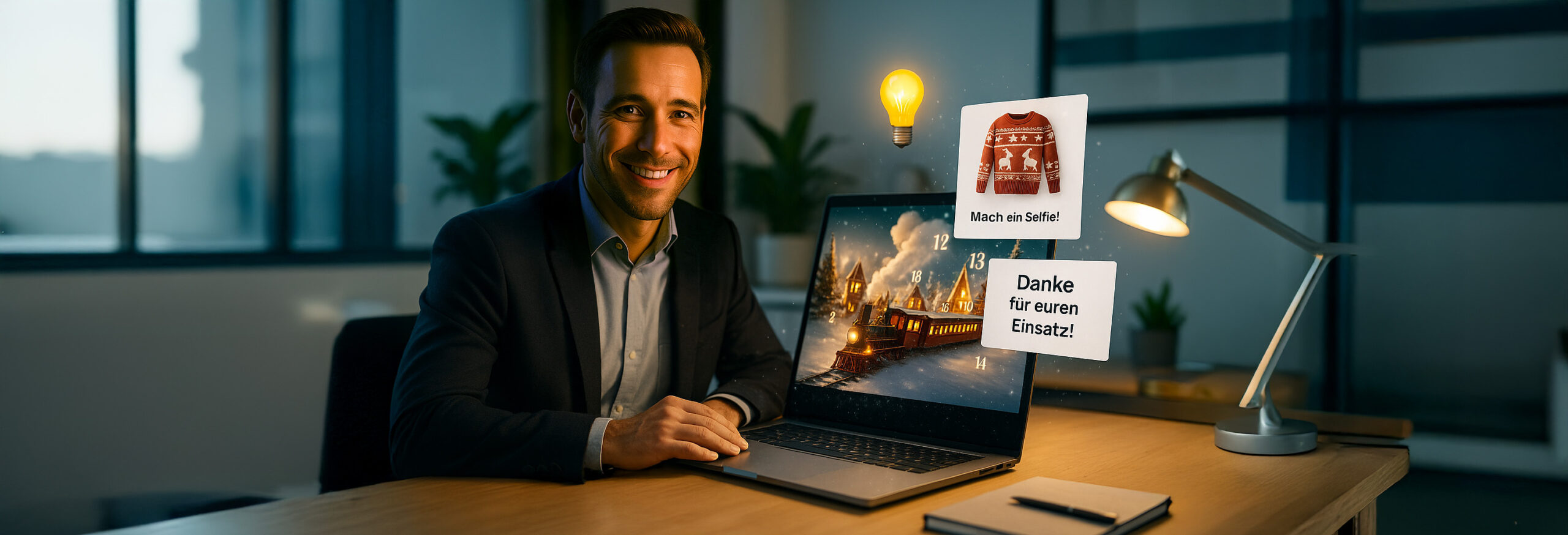 Digitaler Adventskalender – Kamerablick in ein Team